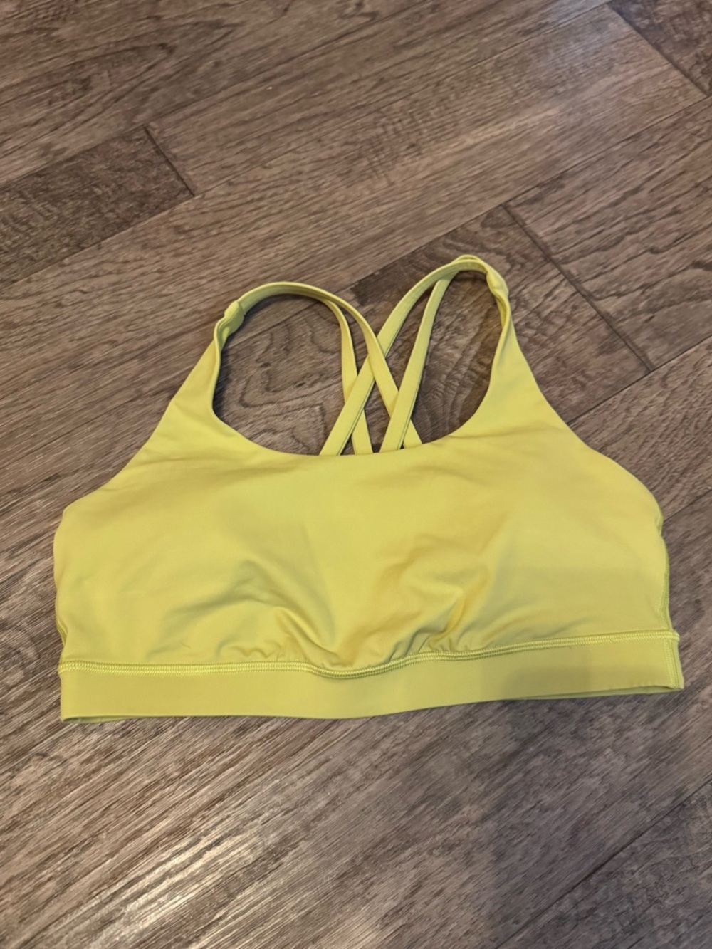 lululemon athletica Bright Yellow/Geeen Crisscross Sports Bra